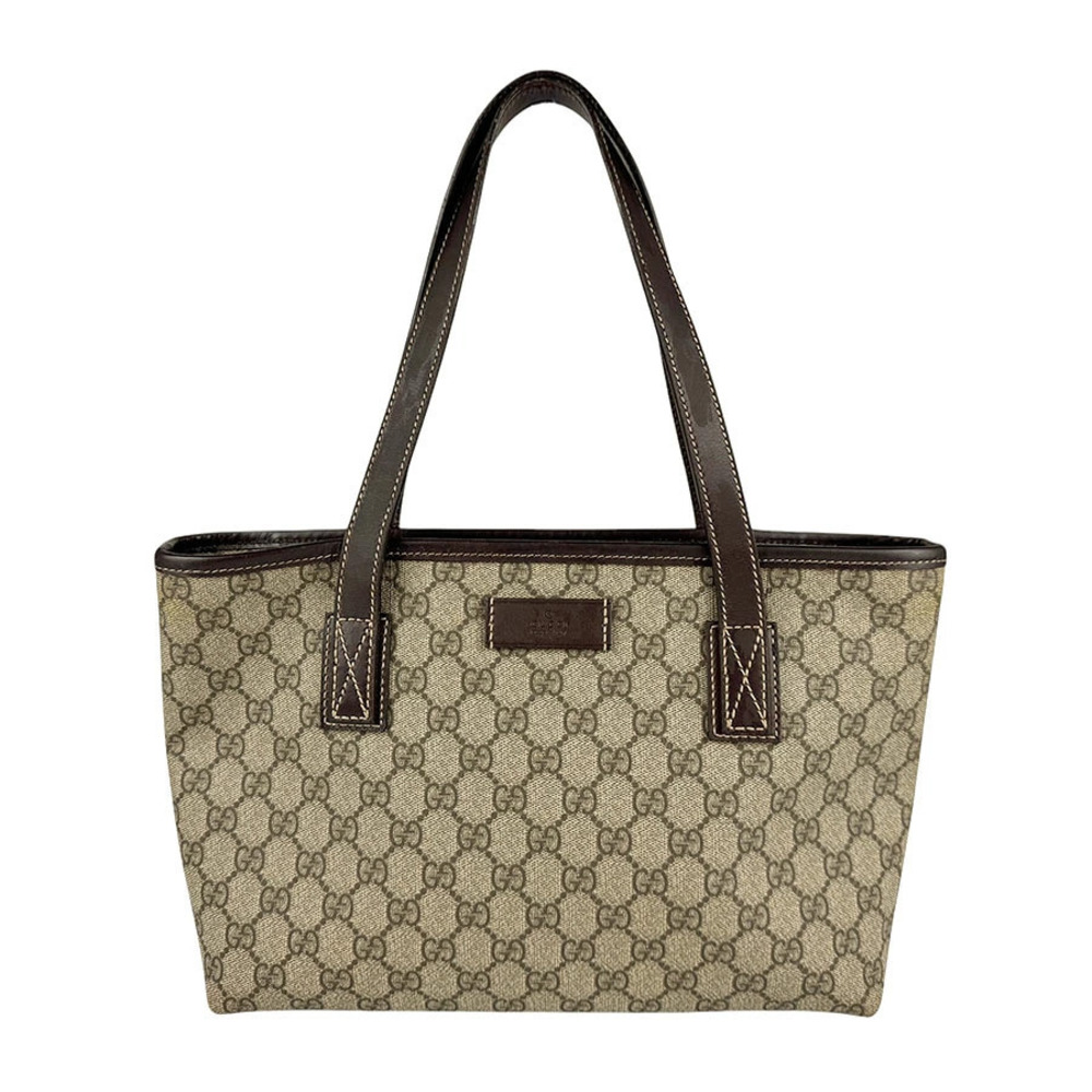 Gucci Top Handle Bag GG Supreme Canvas Brown